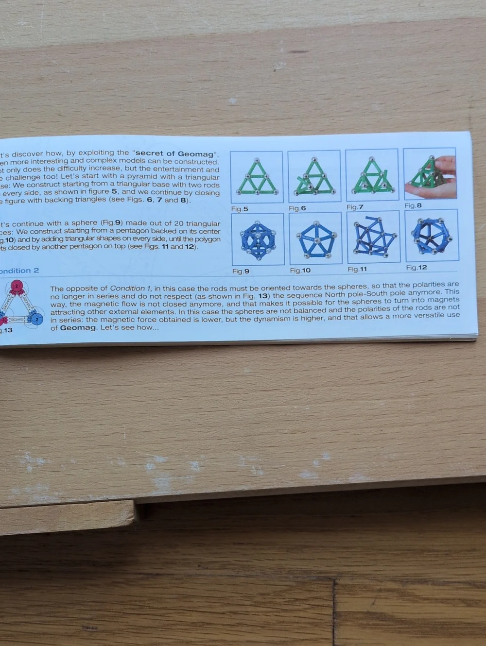 Vintage Geomag Swiss Magnetic Building Set Wooden Box European STEM Toy